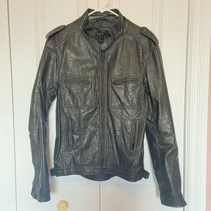 Zara men leather jacket
